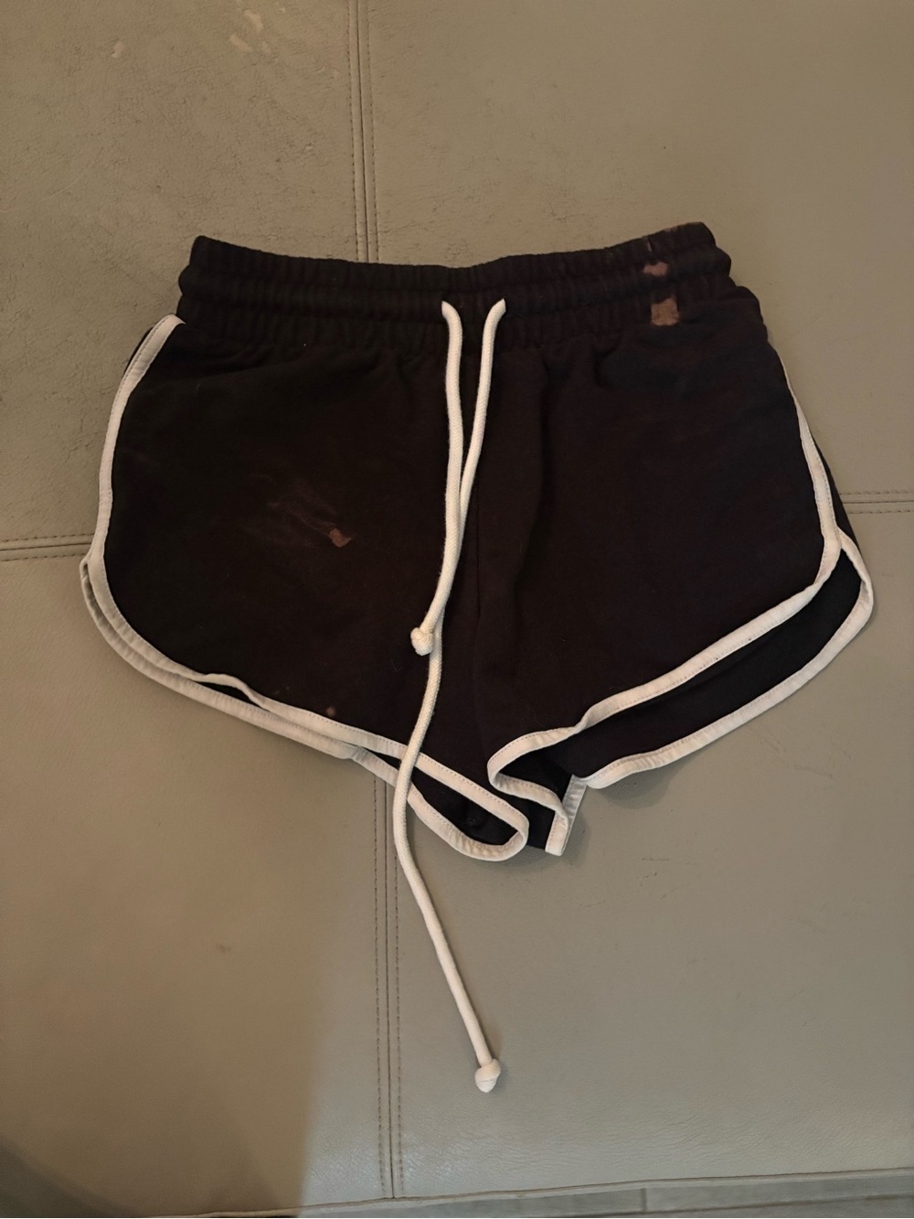 Forever 21 Black Athletic Dolphin Shorts with White Trim